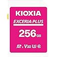 KIOXIA(キオクシア) 旧東芝メモリ SDカード 256GB EXCERIA PLUS UHS-I U3 V30 Class10 SDXC 最大読出速度100MB/s 最大書込85MB/s 4K対応 日本製 国内サポート正規品 メーカー保証5年 