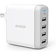 Anker PowerPort 4 (40W 4ポート USB急速充電器) 【急速充電 / iPhone&Android対応 / 折畳式プラグ搭載】(ホワイト)