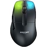 ROCCAT ゲーミングマウス Kone Pro Air ワイヤレス 2.4GHz/Bluetooth ブラック/黒 光学式/19K/オプティカルスイッチ/サイドボタン/軽量75g/PTFE/Reflex/RGB ドイツデザイン