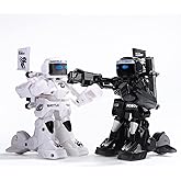 DEERC おもちゃ ロボット 対戦ロボットセット バトル 電動ロボット ボクシング 対戦型 体感操作 体験リモコン 多機能 ラジコン 男の子 子ども ゲーム 誕生日 プレゼント 贈り物 ギフト クリスマス 2台セット