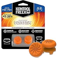 KontrolFreek FPS フリーク Vortex PS4/5 コントローラー用 パフォーマンスサムスティック エイム精度向上 ハイライズ凸タイプ&ミッドライズ凹タイプ 2100-PS5 オレンジ