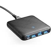 Anker PowerPort Atom III Slim (Four Ports) - 65W 4ポート USB-C 充電器 PowerIQ3.0搭載, PD対応 GaN(窒素ガリウム)採用 iPhone/iPad/iPod/MacBook Air