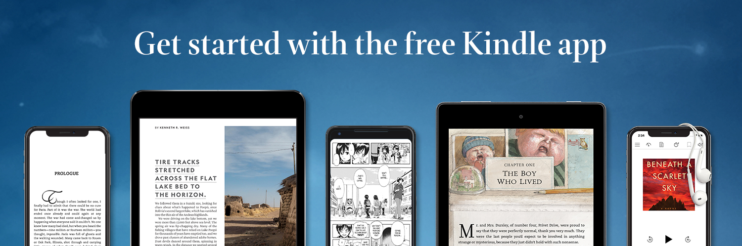 Get started with the free Kindle app. Image of Kindle app on iPhone, Android phone, iPads, and Android tablets.