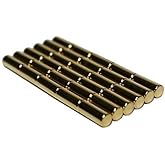 Metal Cylinder Magnets, 30 pcs Gold Magnetic Pins,Magnets for Building, Science, DIY, Refrigerator&Kitchen,Magnets Cabinet&Cl