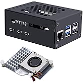 GeeekPi Metal Case for Raspberry Pi 5, with Pi 5 Active Cooler for Raspberry Pi 5 4GB/8GB, Support X1000/X1001/X1003/N04/N05 