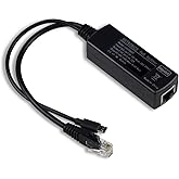 UCTRONICS PoE Splitter Gigabit 5V - Micro USB Power and Ethernet to Raspberry Pi 3B+, Work with Echo Dot, Most Micro USB Secu