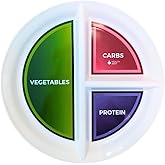 Diabetes Portion Plate with DIVIDED SECTIONS for Healthy Eating and portion control (Set of 4) (Mediterranean Diet, Bariatric