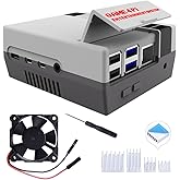 GeeekPi Case for Raspberry Pi 4, Pi 4 Case with Cooling Fan and Pi 4 Heatsink, Retro Gaming Game4Pi Case for Raspberry Pi 4 M