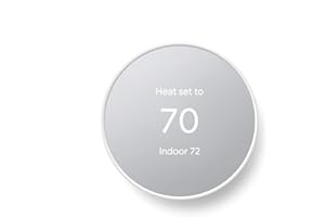 Google Nest Thermostat - Smart Thermostat for Home - Programmable Wifi Thermostat - Snow