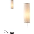 Ambimall 65'' Floor Lamp for Living Room - Standing Lamps with Beige Lampshade, Pole Lamps for Bedrooms Tall, Tall Lamp for O