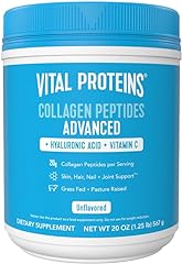 Vital Proteins Collagen Peptides Powder with Hyaluronic Acid and Vitamin C, Unflavored, 20 oz