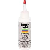 Super Lube 51004 Synthetic Oil with PTFE, High Viscosity, 4 oz Bottle,Translucent white(Packaging may vary)