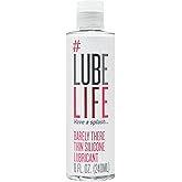 Lube Life Barely There Thin Silicone-Based, Long Lasting, Water Resistant, Personal Lubricant for Men, Women and Couples, 8 O