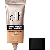 e.l.f. Soft Glam Foundation, Medium Coverage, Long-Lasting & Buildable Foundation For A Smooth, Satin Finish, Vegan & Cruelty