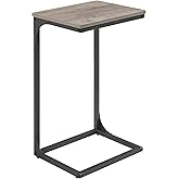 VASAGLE C-Shaped End Table, Side Table for Sofa, Couch Table with Metal Frame, Small TV Tray Table for Living Room, Bedroom, 