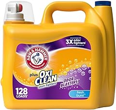 Arm & Hammer Plus OxiClean Odor Blasters Fresh Burst, 128 Loads Liquid Laundry Detergent, 166.5 Fl oz