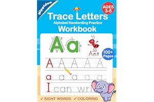 Trace Letters: Alphabet Handwriting Practice workbook for kids: Preschool writing Workbook with Sight words for Pre K, Kinder