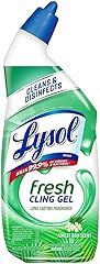 Lysol Toilet Bowl Cleaner Gel, For Cleaning and Disinfecting, Stain Removal, Forest Rain Scent, 24oz