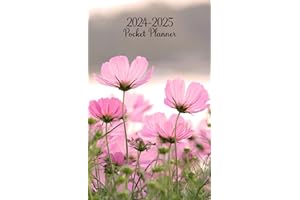 2024-2025 Pocket Planner: Monthly Calendar for Purse Small Size 2-Year Agenda from January 2024 to December 2025 with Inspira