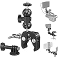 SMALLRIG Super Camera Clamp Mount, Double Ball Head Magic Arm Adapter, Fence/Desk/Tripod Mount for Monitor/Light/Camera, for 