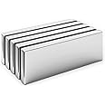 Realth Magnets Bar Neodymium 5 Pack Strong Permanent Rare Earth Magnetic for Fridge Office Science Project Craft (MC605)