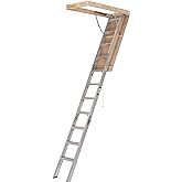 LITE 10-foot Aluminium Attic Ladder 54"W x 22.5"H, 375-Pound Load Capacity, Type IAA, AA2211