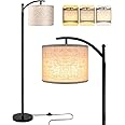 ROTTOGOON Floor Lamp for Living Room with 3 Color Temperatures LED Bulb, Standing Lamp Tall Industrial Floor Lamp Reading for