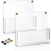 Merely Home 2 Pack Premium Clear Acrylic Wall File Organizer | Mail Holder Wall Mount | Wall Organizer for Office | Hanging F