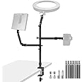 NEEWER Overhead Camera Desk Mount Rig Stand with 2 Boom Arms for Photography Devices: Video Light Ring Light Phone Mount Webc