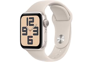 Apple Watch SE (2nd Gen) [GPS 40mm] Smartwatch with Starlight Aluminum Case with Starlight Sport Band S/M. Fitness & Sleep Tr