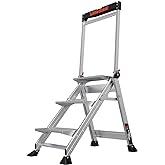 Little Giant Ladder Systems, Jumbo Step, 3-Step, 2 Foot, Step Stool, Aluminum, Type 1AA, 375 lbs Weight Rating, (11903), Gray