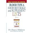 Blood Type A: Food, Beverage and Supplemental Lists from Eat Right 4 Your Type