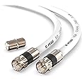 G-PLUG 6FT RG6 Coaxial Cable Connectors Set – High-Speed Internet, Broadband and Digital TV Aerial, Satellite Cable Extension