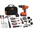 BLACK+DECKER 20V Max Drill & Home Tool Kit, 68 Piece (LDX120PK)