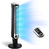 Lasko Oscillating Tower Fan, 3 Quiet Speeds, Timer, Remote Control, for Bedroom, Kitchen, Office, 36", Black, 2511