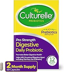 Culturelle Pro Strength Daily Probiotics For Digestive Health (2 Month Supply) with Prebiotics for Women & Men, Supports Occa