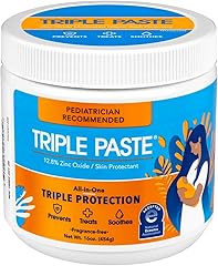 Triple Paste Diaper Rash Cream for Baby - 16 Oz Tub - Zinc Oxide Ointment Treats, Soothes and Prevents Diaper Rash - Pediatri