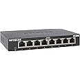 NETGEAR 8-Port Gigabit Ethernet Unmanaged Switch (GS308) - Home Network Hub, Office Ethernet Splitter, Plug-and-Play, Silent 