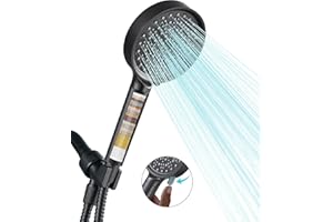 Cobbe Filtered Shower Head with Handheld, High Pressure 6 Spray Mode Showerhead with Filters, Water Softener Filters Beads fo