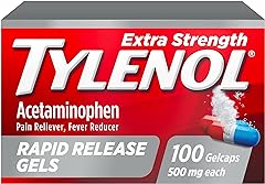 Tylenol Extra Strength Acetaminophen Rapid Release Gels, Pain Reliever & Fever Reducer, 100 ct