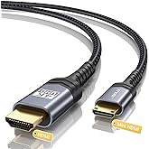 JSAUX Mini HDMI to HDMI Cable 6FT, [Aluminum Shell, Braided] High Speed 4K 60Hz HDMI 2.0 Cord, Compatible with Camera, Camcor