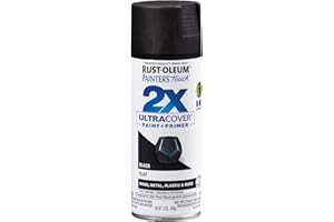 Rust-Oleum 334020 Painter's Touch 2X Ultra Cover Spray Paint, 12 oz, Flat Black