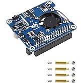 waveshare Power Over Ethernet (PoE) HAT for Raspberry Pi 4B/3B+, 802.3af/at PoE Network Standard, 5V USB-A&12V Header Outputs