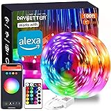 DAYBETTER Smart WiFi Led Lights 100ft, Tuya App Controlled Led Strip Lights, Work with Alexa and Google Assistant, Timer Sche