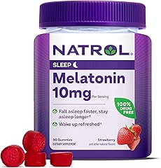 Natrol 10 mg Melatonin Gummies, Sleep Support for Adults, Melatonin Supplements for Sleeping, 90 Strawberry-Flavored Gummies,