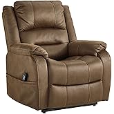 Signature Design by Ashley Whitehill Faux Leather Power Lift Recliner, Brown