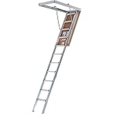LITE 10-Foot Aluminium Attic Ladder 56" W x 22.5" H, 375-Pound Load Capacity, Type IAA, AP2240MS