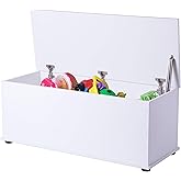 Wooden Storage Organizing Toy Box, White