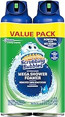 Scrubbing Bubbles Mega Shower Foamer Aerosol, Tough Foaming Bathroom, Tile, Bathtub and Disinfectant Shower Cleaner (1 Aeroso