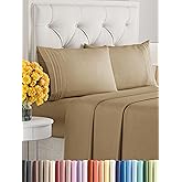 Queen Size 4 Piece Sheet Set - Comfy Breathable & Cooling Sheets - Hotel Luxury Bed Sheets for Women & Men - Deep Pockets, Ea